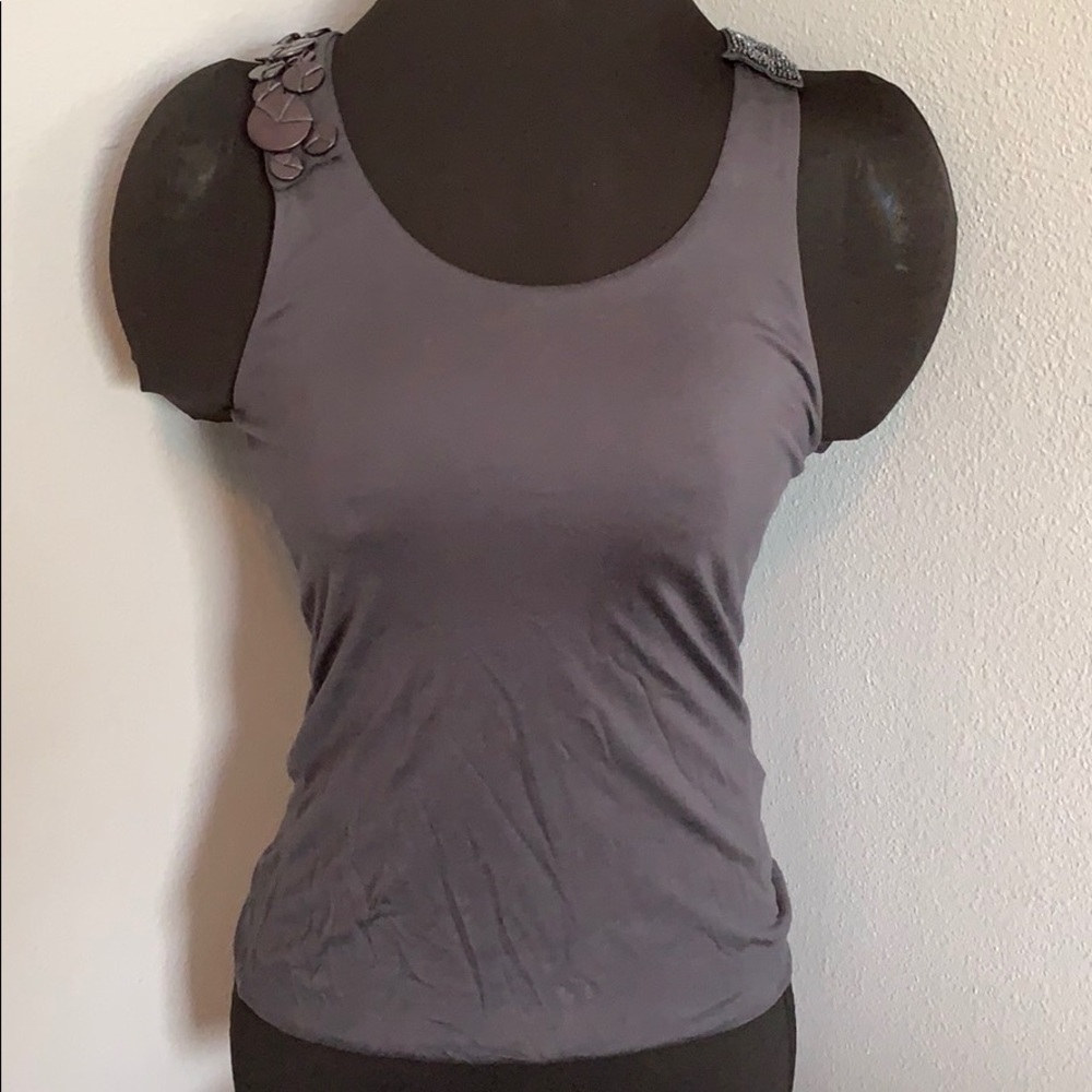 Beaded ‘S Max Mara Tank Top - Pre-owned, S, Grey